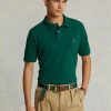 Tricouri polo personalizate Ralph Lauren, cu ochiuri subțire, verzi, pentru bărbați
