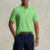 Tricouri polo personalizate Ralph Lauren, cu ochiuri subțire, verzi, pentru bărbați
