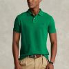 Tricouri polo personalizate Ralph Lauren, cu ochiuri subțire, verzi, pentru bărbați