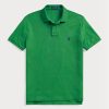 Tricouri polo personalizate Ralph Lauren, cu ochiuri subțire, verzi, pentru bărbați