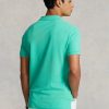 Tricouri polo personalizate Ralph Lauren, cu ochiuri subțire, verzi, pentru bărbați