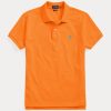 Tricouri polo portocalii Ralph Lauren Classic Fit Mesh pentru damă Tricouri polo portocalii Ralph Lauren Classic Fit Mesh pentru damă