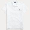 Tricouri polo Ralph Lauren Classic Fit Mesh de damă alb Tricouri polo Ralph Lauren Classic Fit Mesh de damă alb
