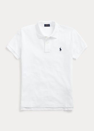 Tricouri polo Ralph Lauren Classic Fit Mesh de damă alb