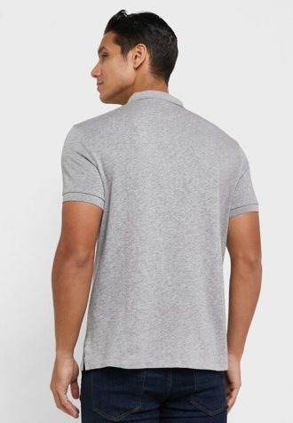 Tricouri polo Ralph Lauren Essential gri pentru bărbați