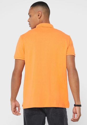 Tricouri polo Ralph Lauren Essential pentru bărbați portocalii