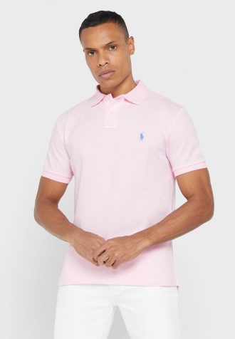 Tricouri polo Ralph Lauren Essential pentru bărbați roz