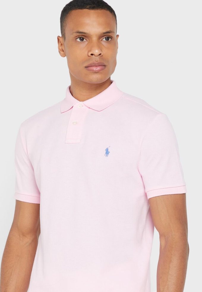 Tricouri polo Ralph Lauren Essential pentru bărbați roz