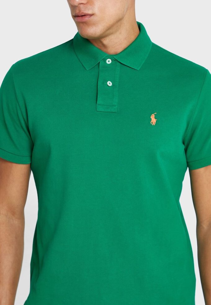 Tricouri polo Ralph Lauren Essential pentru bărbați verzi