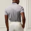 Tricouri polo Ralph Lauren, personalizate, slim Fit Bear, gri pentru bărbați