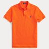 Tricouri polo Ralph Lauren The Iconic Mesh pentru bărbați portocalii