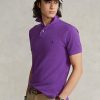 Tricouri polo Ralph Lauren The Iconic Mesh pentru bărbați violet