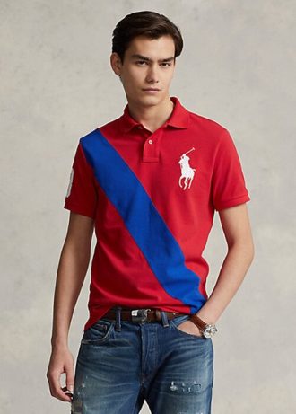 Tricouri polo roșii Ralph Lauren Big Pony pentru bărbați Tricouri polo roșii Ralph Lauren Big Pony pentru bărbați