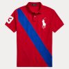 Tricouri polo roșii Ralph Lauren Big Pony pentru bărbați