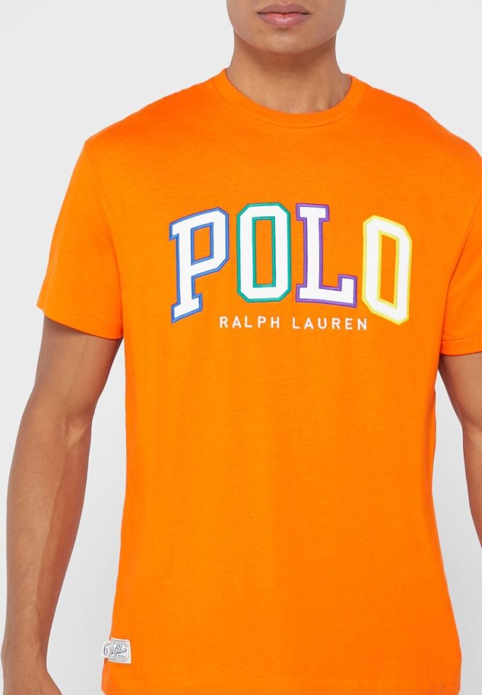 Tricouri portocalii cu logo Ralph Lauren pentru bărbați Tricouri portocalii cu logo Ralph Lauren pentru bărbați