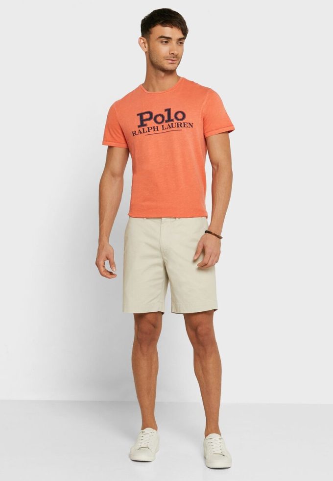 Tricouri portocalii cu logo Ralph Lauren pentru bărbați