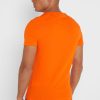 Tricouri portocalii pentru bărbați Ralph Lauren Essential cu gât crew Tricouri portocalii pentru bărbați Ralph Lauren Essential cu gât crew
