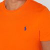 Tricouri portocalii pentru bărbați Ralph Lauren Essential cu gât crew Tricouri portocalii pentru bărbați Ralph Lauren Essential cu gât crew