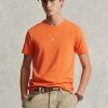Tricouri portocalii pentru bărbați Ralph Lauren, personalizate, slim cu gât crew, pentru bărbați Tricouri portocalii pentru bărbați Ralph Lauren, personalizate, slim cu gât crew, pentru bărbați