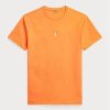 Tricouri portocalii pentru bărbați Ralph Lauren, personalizate, slim cu gât crew, pentru bărbați Tricouri portocalii pentru bărbați Ralph Lauren, personalizate, slim cu gât crew, pentru bărbați
