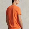Tricouri portocalii pentru bărbați Ralph Lauren, personalizate, slim cu gât crew, pentru bărbați Tricouri portocalii pentru bărbați Ralph Lauren, personalizate, slim cu gât crew, pentru bărbați