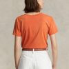 Tricouri portocalii pentru femei Ralph Lauren Rl Logo Jersey