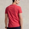 Tricouri roșii pentru bărbați Ralph Lauren, personalizate, slim cu gât crew, pentru bărbați Tricouri roșii pentru bărbați Ralph Lauren, personalizate, slim cu gât crew, pentru bărbați
