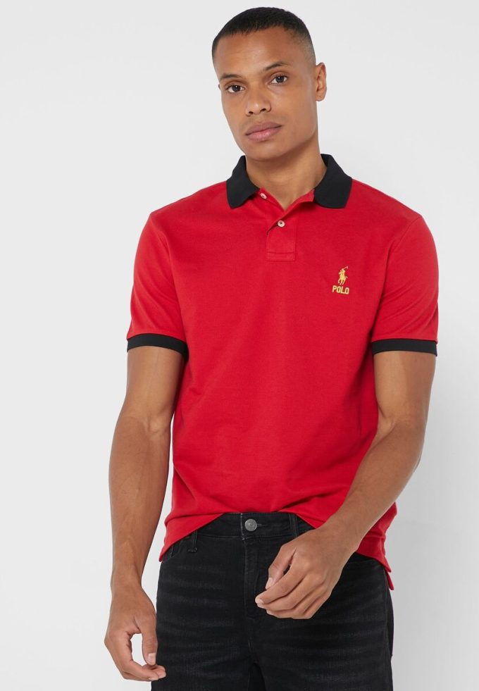 Tricouri roșii Ralph Lauren Essential pentru bărbați