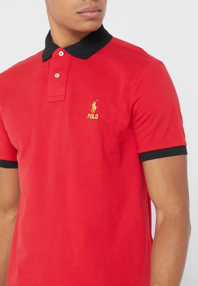 Tricouri roșii Ralph Lauren Essential pentru bărbați