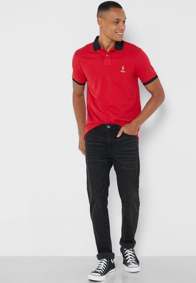 Tricouri roșii Ralph Lauren Essential pentru bărbați