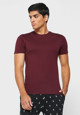 Tricouri roșii Ralph Lauren pentru bărbați, pachet de 3 asortate, cu gât crew