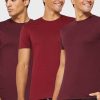 Tricouri roșii Ralph Lauren pentru bărbați, pachet de 3 asortate, cu gât crew