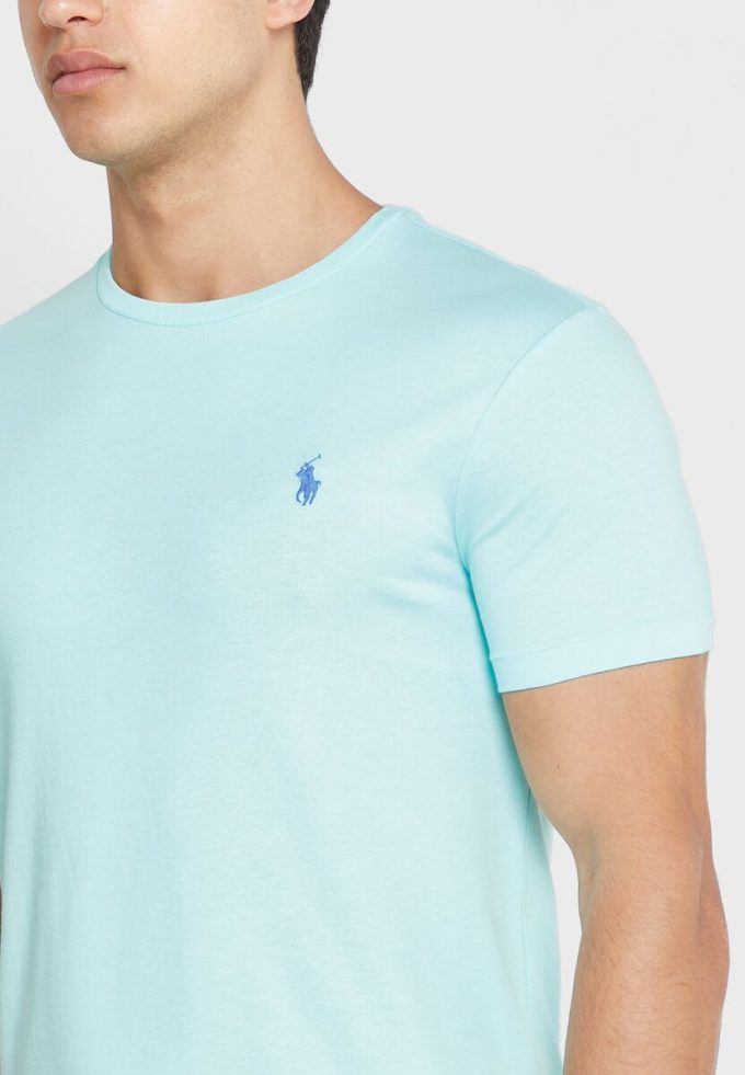 Tricouri verde Ralph Lauren Essential Crew Gate pentru bărbați