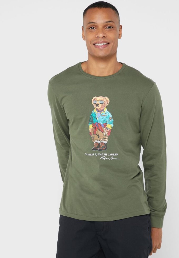 Tricouri verde Ralph Lauren Graphic Crew Gate pentru bărbați Tricouri verde Ralph Lauren Graphic Crew Gate pentru bărbați