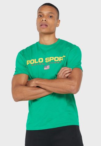 Tricouri verzi cu logo Ralph Lauren pentru bărbați