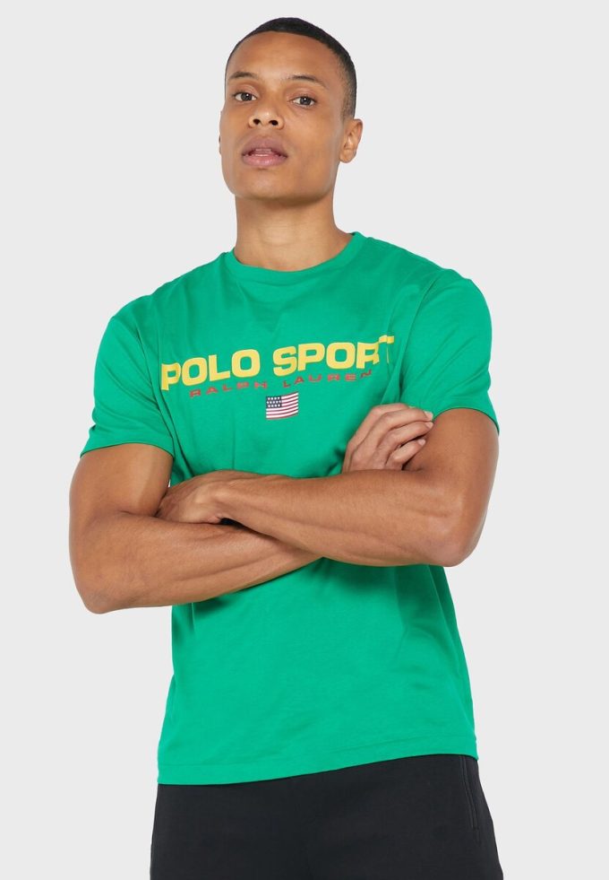 Tricouri verzi cu logo Ralph Lauren pentru bărbați