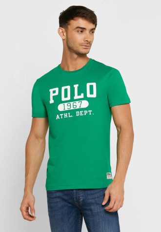 Tricouri verzi cu logo Ralph Lauren pentru bărbați