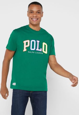 Tricouri verzi cu logo Ralph Lauren pentru bărbați