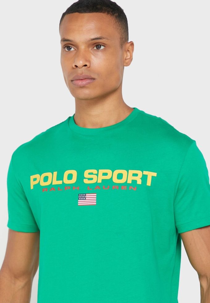 Tricouri verzi cu logo Ralph Lauren pentru bărbați