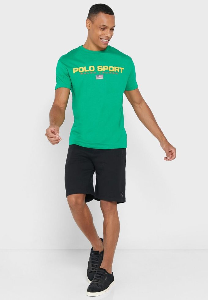 Tricouri verzi cu logo Ralph Lauren pentru bărbați