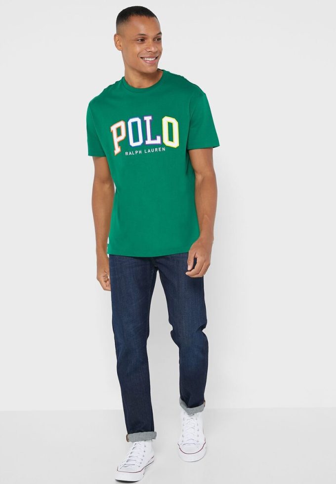 Tricouri verzi cu logo Ralph Lauren pentru bărbați Tricouri verzi cu logo Ralph Lauren pentru bărbați