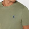 Tricouri verzi pentru bărbați Ralph Lauren cu logo-ul pieptului cu gât crew Tricouri verzi pentru bărbați Ralph Lauren cu logo-ul pieptului cu gât crew