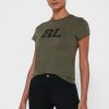 Tricouri verzi Ralph Lauren Graphic Crew Gate pentru damă