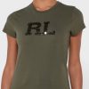 Tricouri verzi Ralph Lauren Graphic Crew Gate pentru damă
