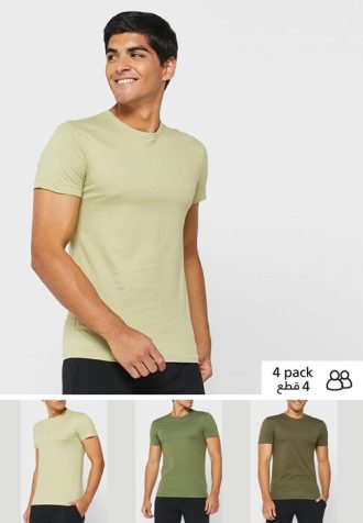 Verzi pentru bărbați Ralph Lauren, pachet de 3 tricouri asortate cu gât crew