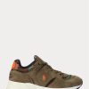 Verzi pentru bărbați Ralph Lauren Trackster 200 Suede & Pantofi Camo Twill Verzi pentru bărbați Ralph Lauren Trackster 200 Suede & Pantofi Camo Twill
