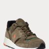 Verzi pentru bărbați Ralph Lauren Trackster 200 Suede & Pantofi Camo Twill Verzi pentru bărbați Ralph Lauren Trackster 200 Suede & Pantofi Camo Twill
