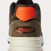 Verzi pentru bărbați Ralph Lauren Trackster 200 Suede & Pantofi Camo Twill Verzi pentru bărbați Ralph Lauren Trackster 200 Suede & Pantofi Camo Twill