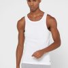 Vestă albă pentru bărbați Ralph Lauren Essential Crew Neck Vestă albă pentru bărbați Ralph Lauren Essential Crew Neck