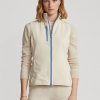 Vestă crem Ralph Lauren Terry fără mâneci, cu fermoar complet Vestă crem Ralph Lauren Terry fără mâneci, cu fermoar complet